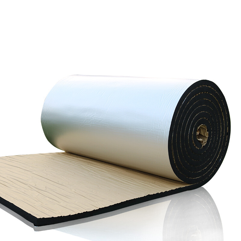 億派 隔音板屋頂隔熱棉橡塑板耐高溫汽車隔熱材料水管道箱鋁箔保溫天棚隔音隔熱棉隔熱板保溫棉保溫板 10MM鋁箔背膠