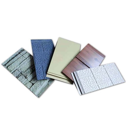 保溫隔熱防火隔音板金屬雕花板聚氨酯彩鋼夾心板崗亭別墅裝飾墻板